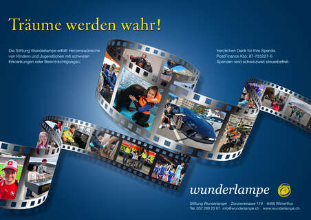 Flyer quer - Stiftung Wunderlampe