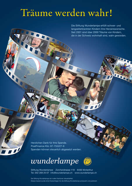 Flyer quer - Stiftung Wunderlampe