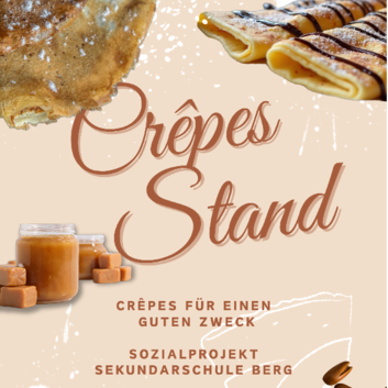 Vier Schüler der Sekundarschule Berg backen Crêpes für die Wunderlampe
