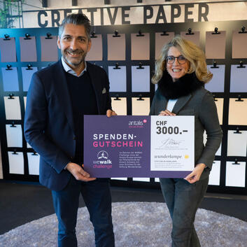 Antalis Mitarbeitende unterstützten mit interaktivem Rennen die Wunderlampe