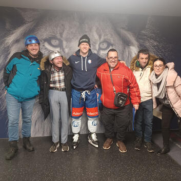 Vier Eishockey-Fans